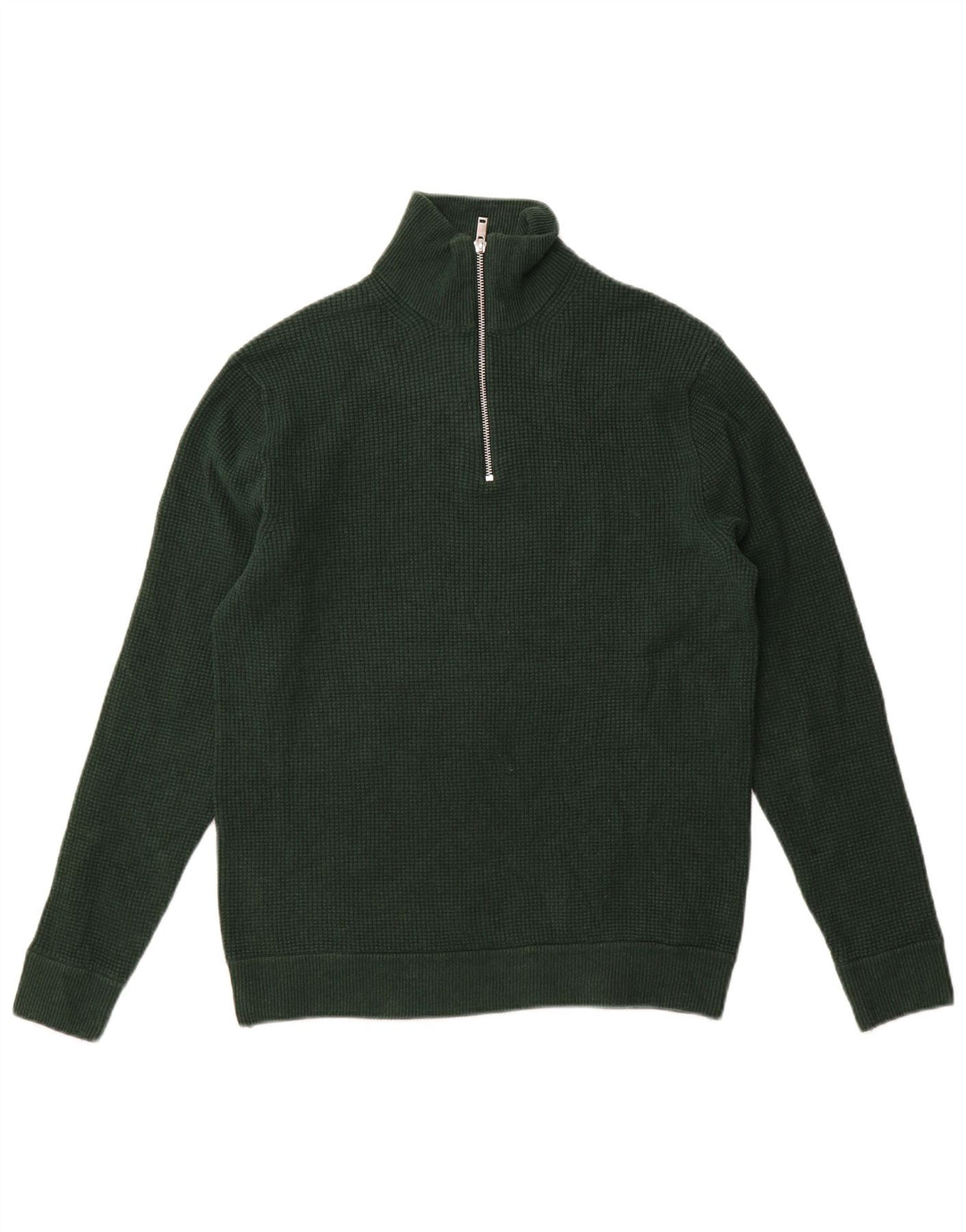 Marks & Spencer Pull col zippé homme vert moyen polyester