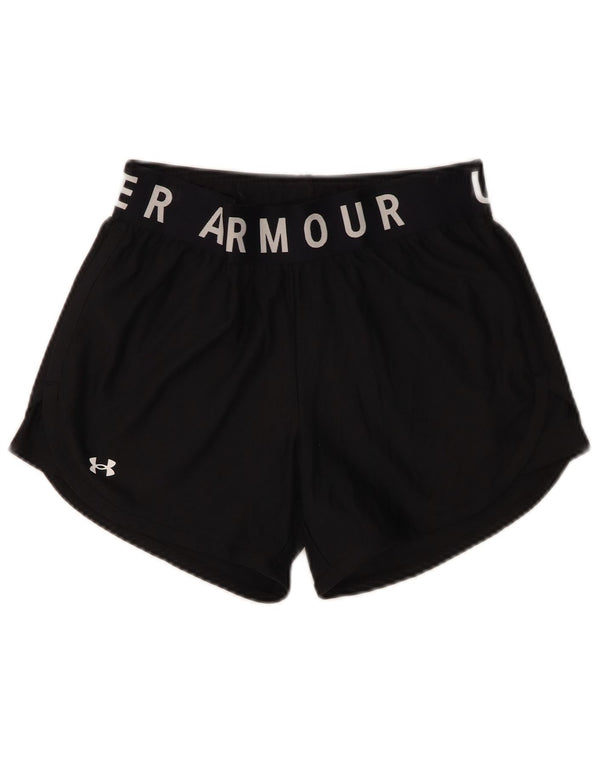 Under Armour Short de sport graphique pour femme UK 10 Small Noir Polyester