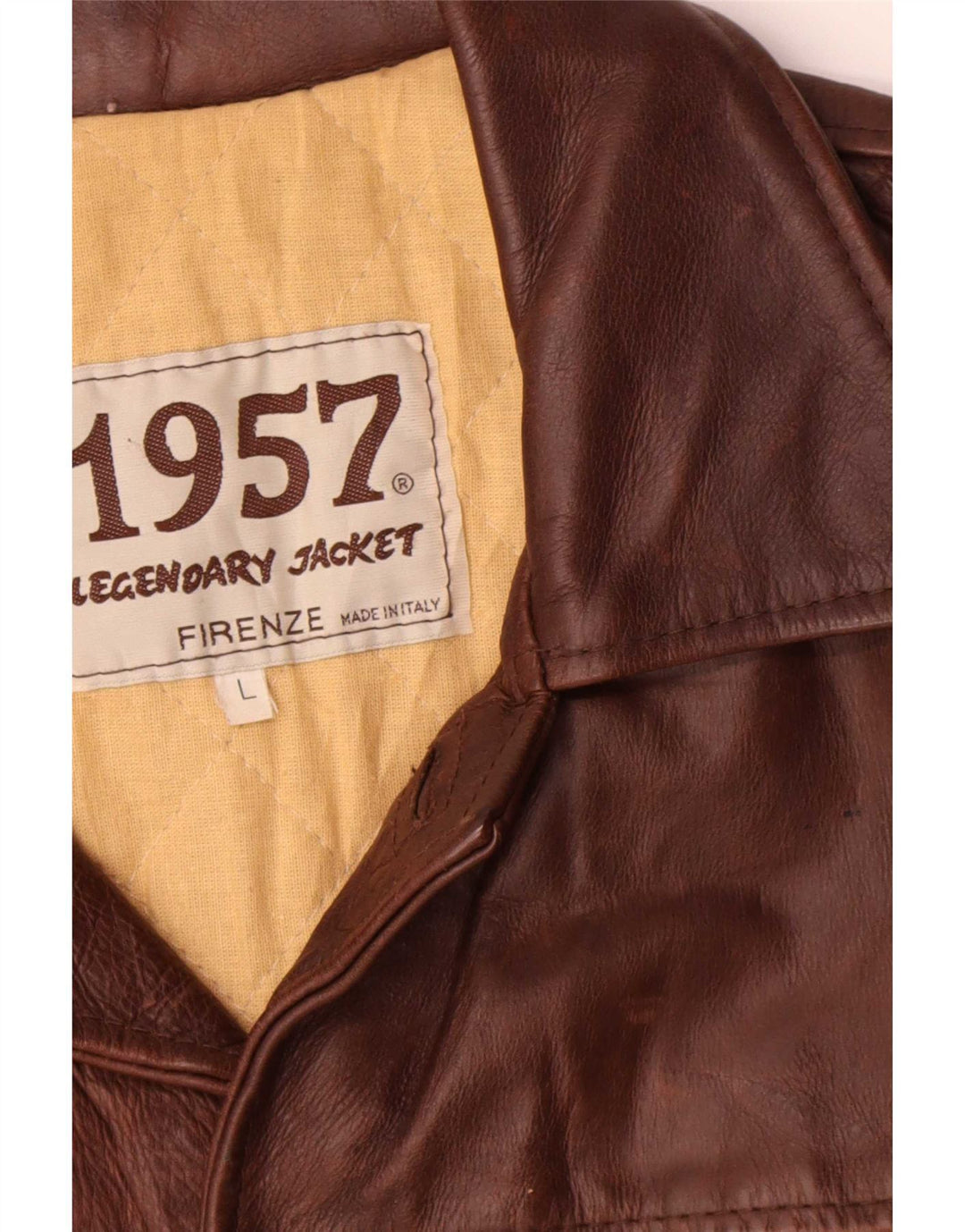 Legendary Jacket 1957 Blazer en cuir à 4 boutons pour homme UK 40 Large Marron