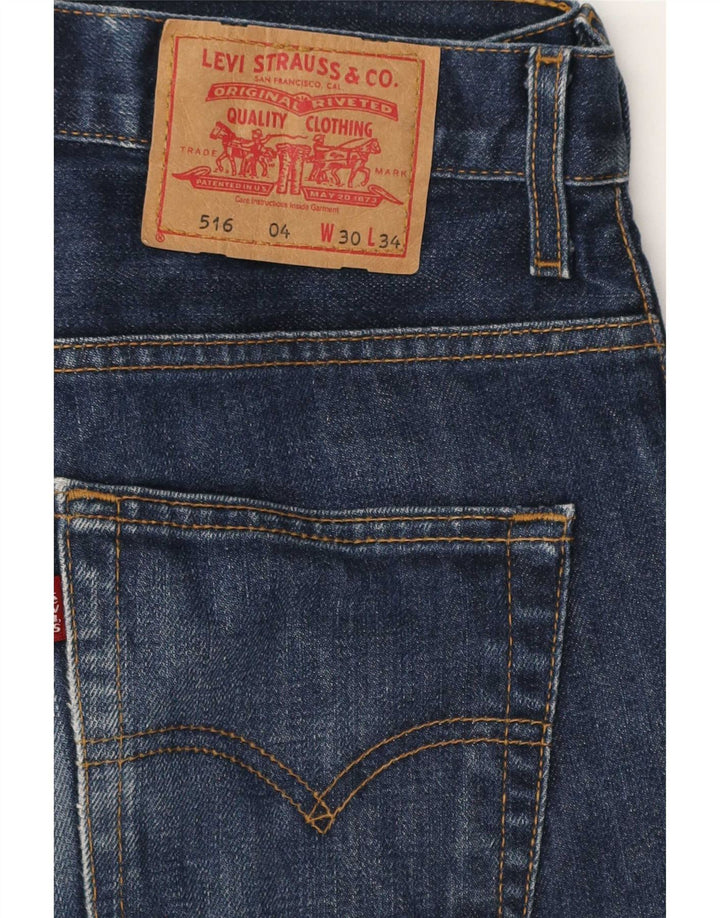 Levi's Jean évasé 516 Femme W30 L34 Bleu Marine Coton