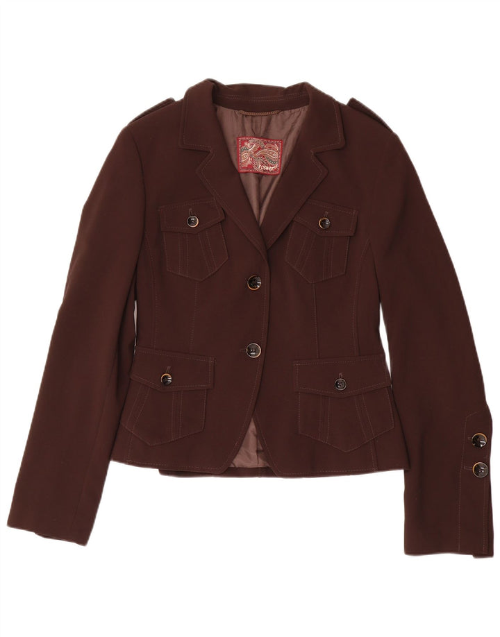 Rosner Veste Blazer Militaire à 2 Boutons pour Homme EU 36 Petit Marron Polyester