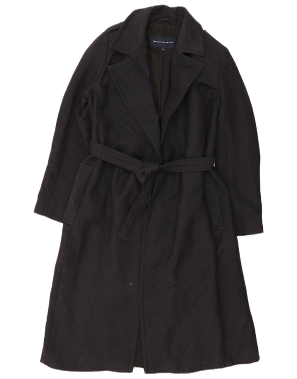 French Connection Manteau surdimensionné pour femme UK 10 Petit Noir Polyester