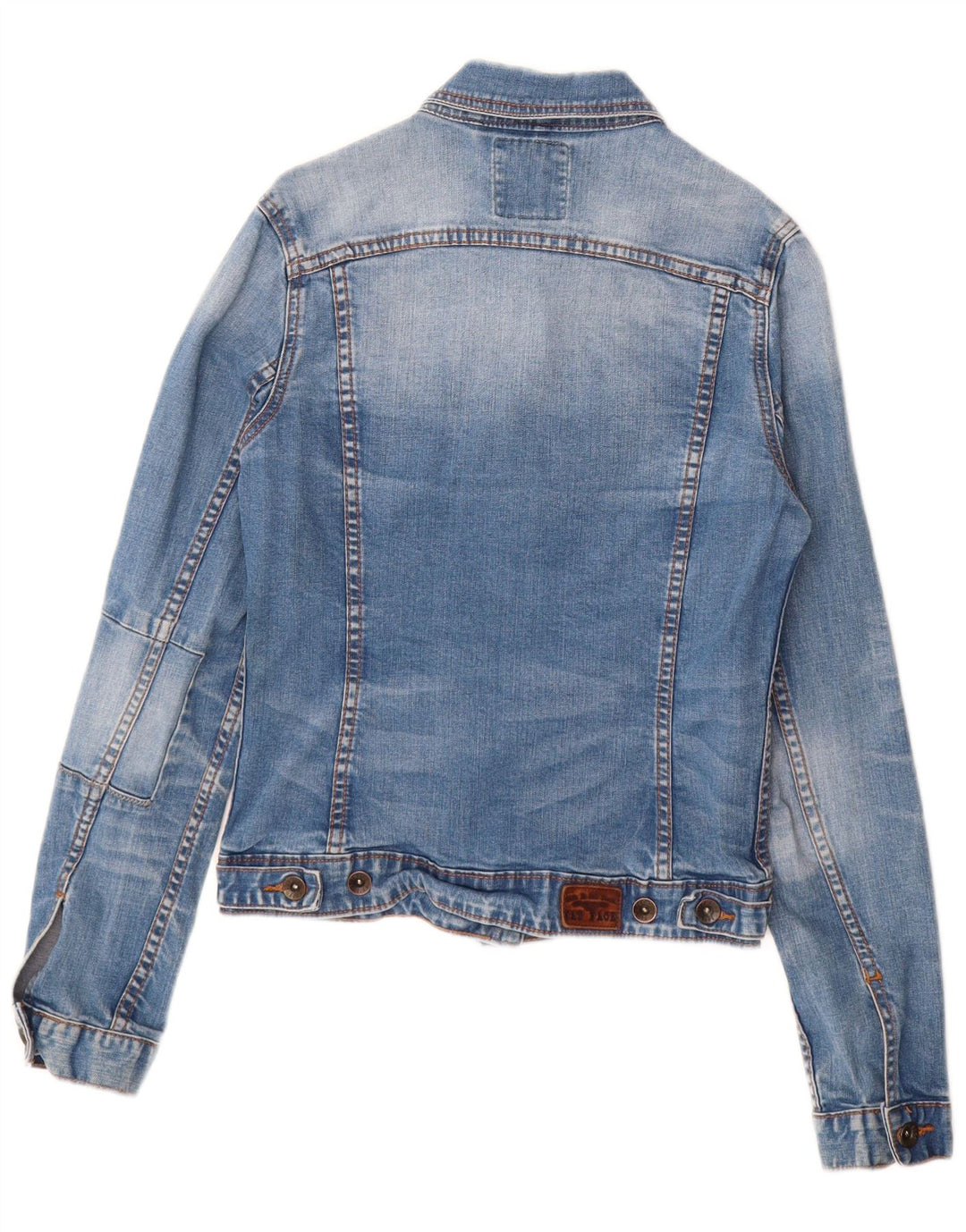 FAT FACE Veste en jean pour femme UK 8 Small Bleu Coton