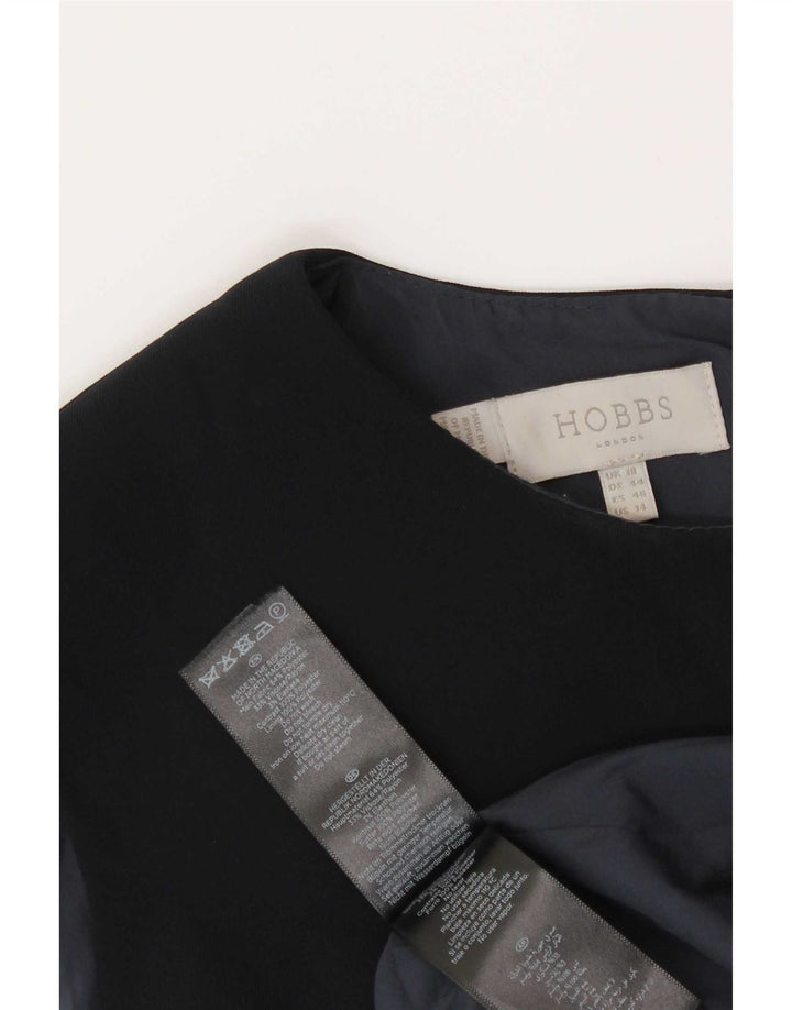 Hobbs Robe fourreau sans manches pour femme UK 18 XL Noir à carreaux Polyester
