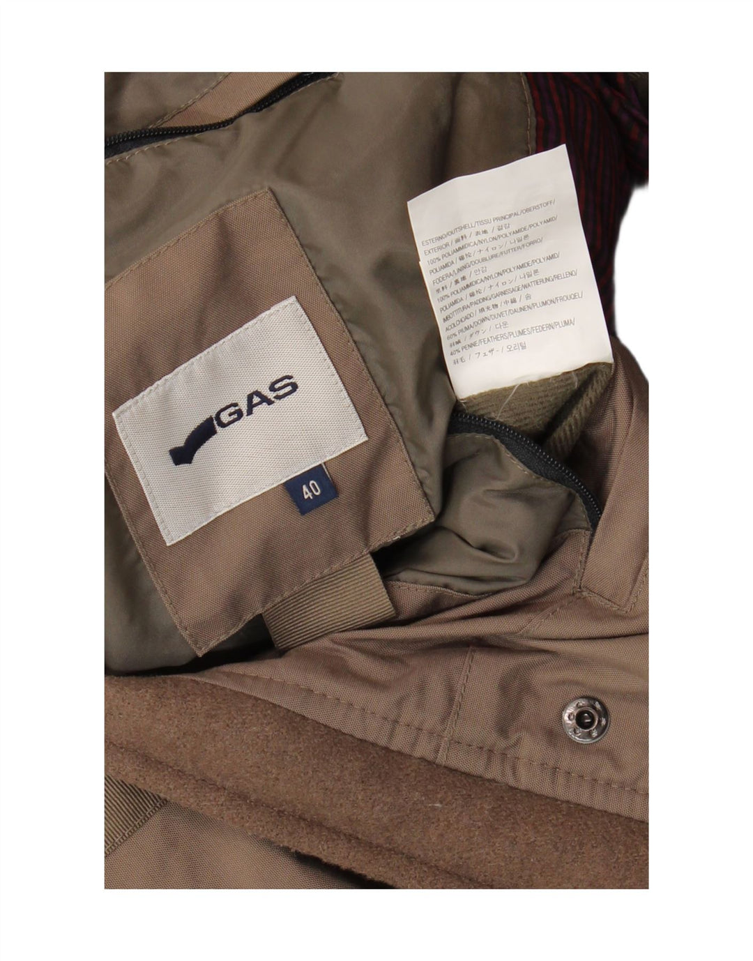 Gas Veste matelassée Femme EU 40 Marron Moyen Polyamide