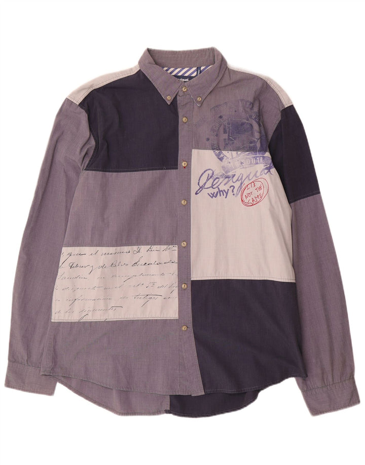 Desigual Chemise Regular Fit 2XL Homme Multicolore Patchwork Coton