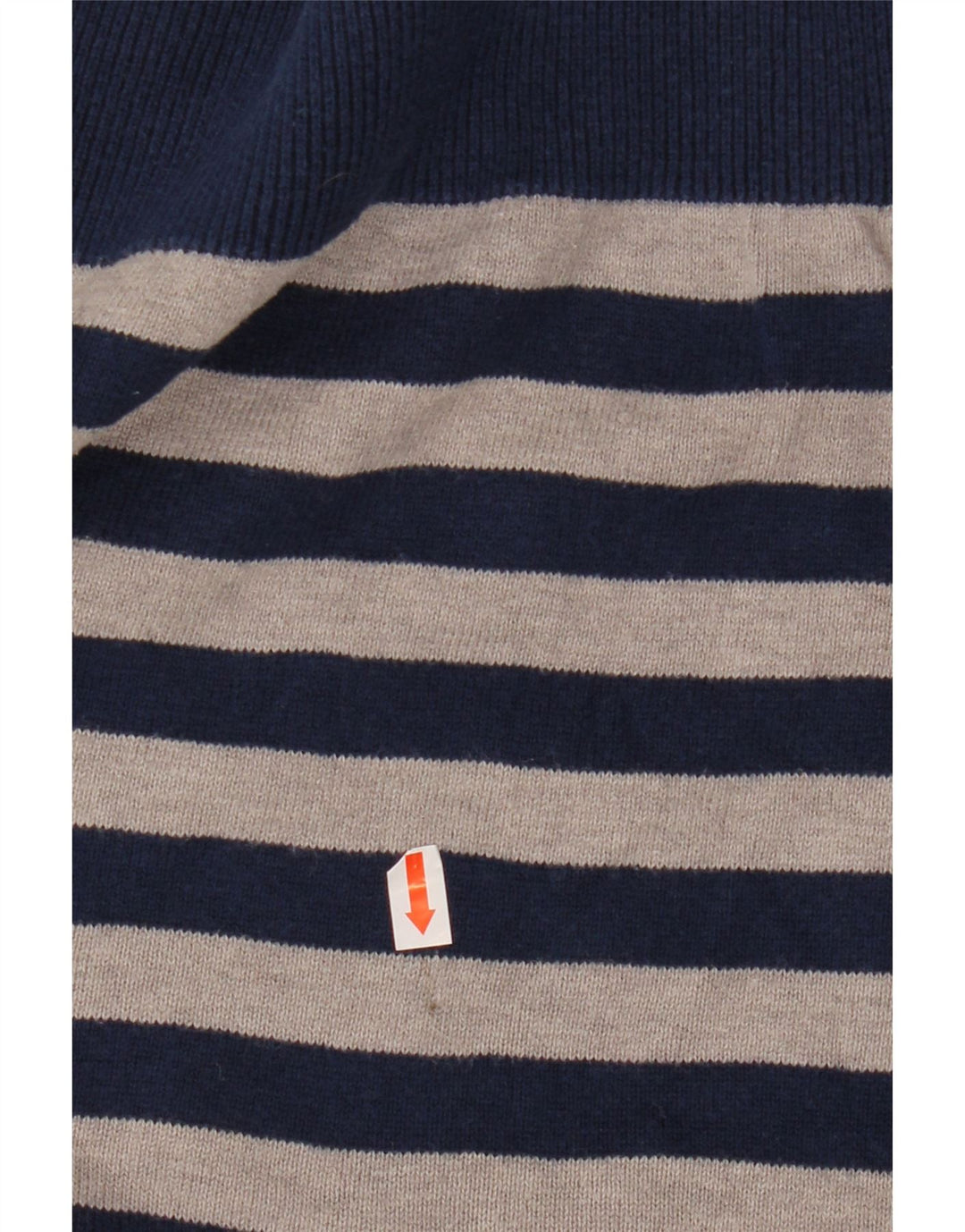 ADIDAS Pull à col en V pour homme Petit coton rayé bleu marine