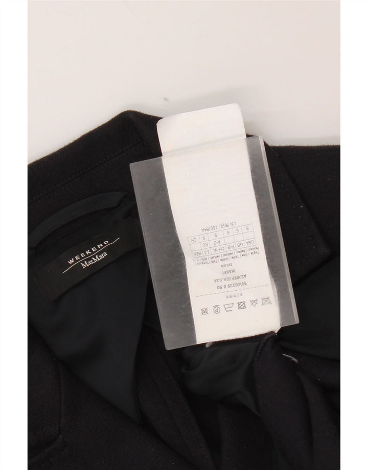 Max Mara Veste blazer week-end double boutonnage pour femme UK 10 Small Bleu marine