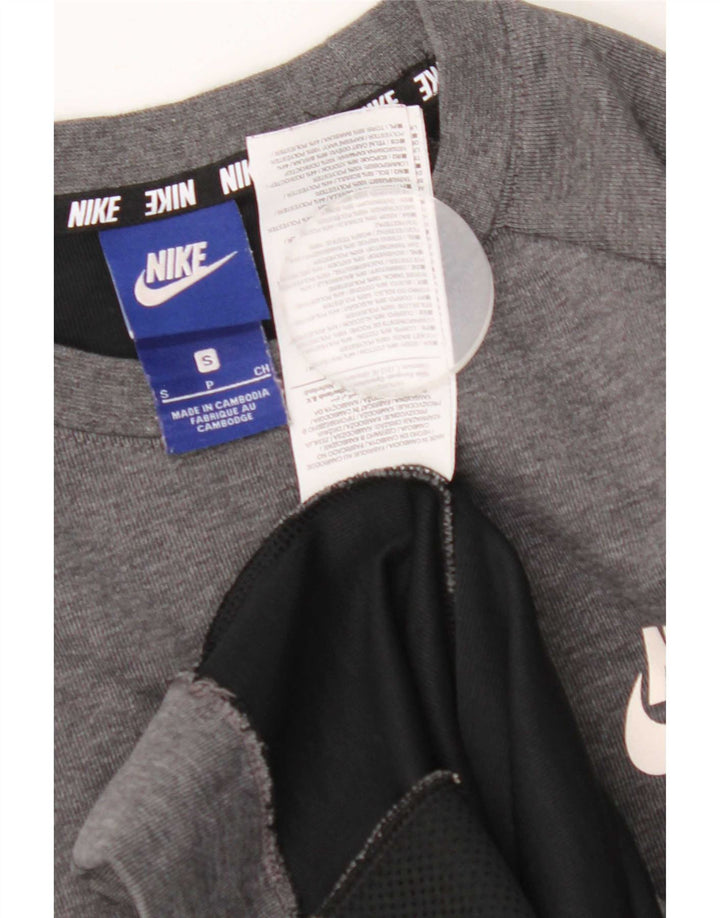 Nike Sweat-shirt graphique pour homme en coton color block Gris Taille S