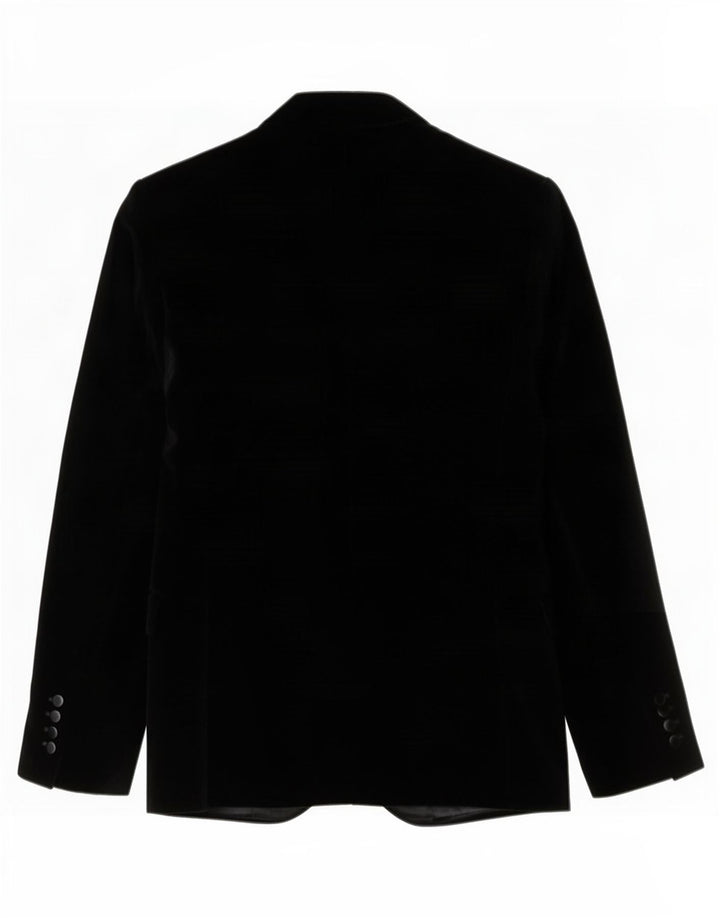 Zara Veste Blazer 2 Boutons Homme EU 48 Coton Noir Moyen