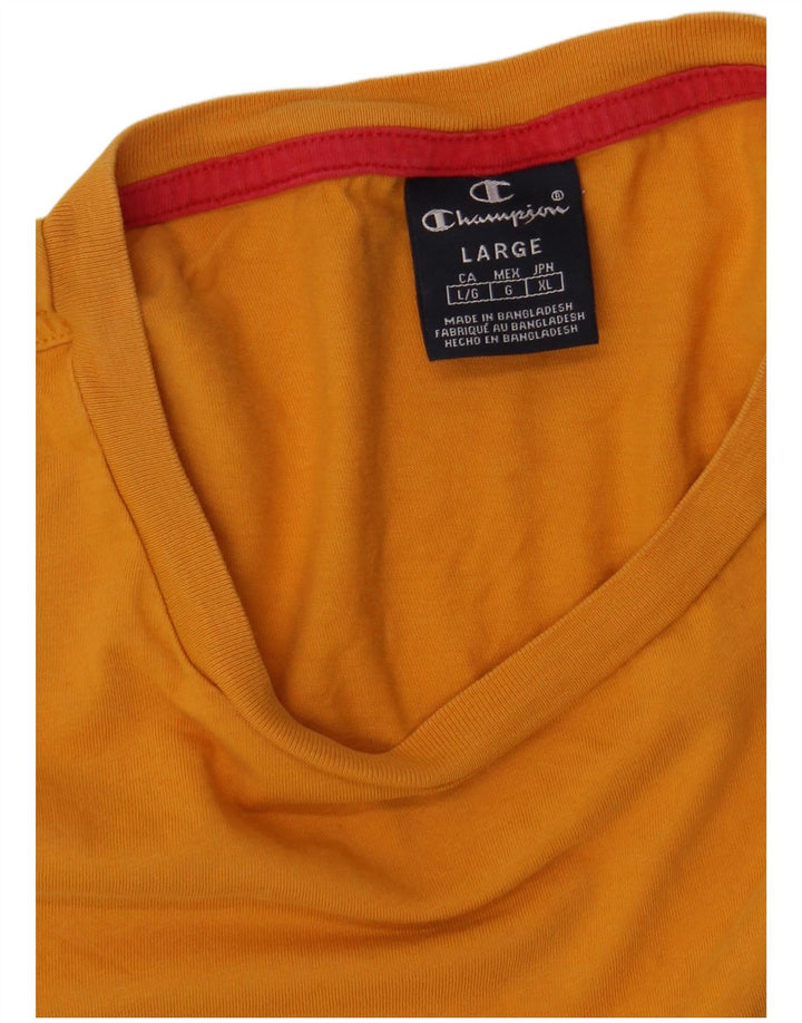 CHAMPION T-Shirt Graphique Homme Grand Jaune