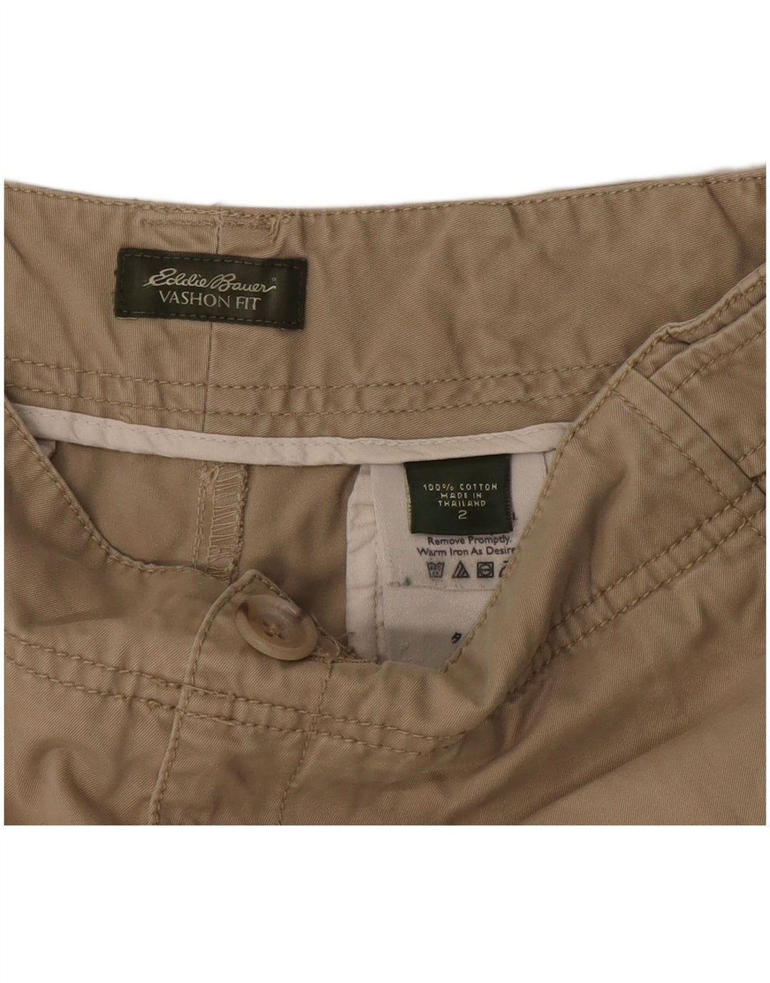 EDDIE BAUER Short chino Vashon Fit pour femme US 2 XS W25 Coton beige