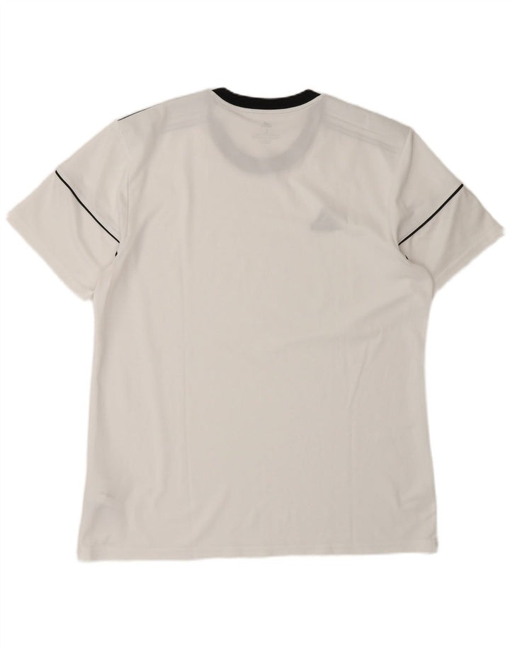 Adidas Hommes Climalite T-Shirt Haut Grand Blanc Polyester
