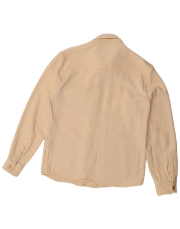 Zara Homme Surchemise Flanelle Chemise Beige Moyen Polyester