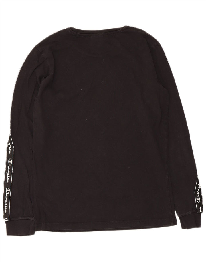 Champion Garçon Graphique Haut Manches Longues 13-14 ans XL Noir