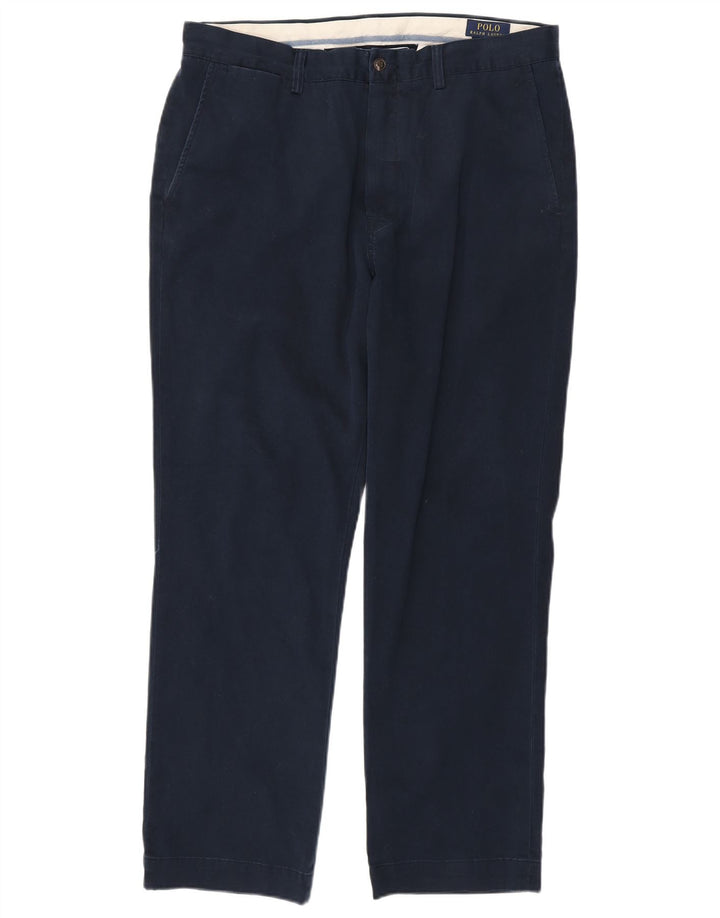 Polo Ralph Lauren Pantalon Chino Droit Homme W35 L30 Bleu Marine Coton