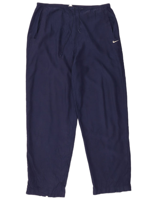 NIKE Pantalon décontracté fuselé pour femme US 12/14 Large W32 L30 Bleu marine