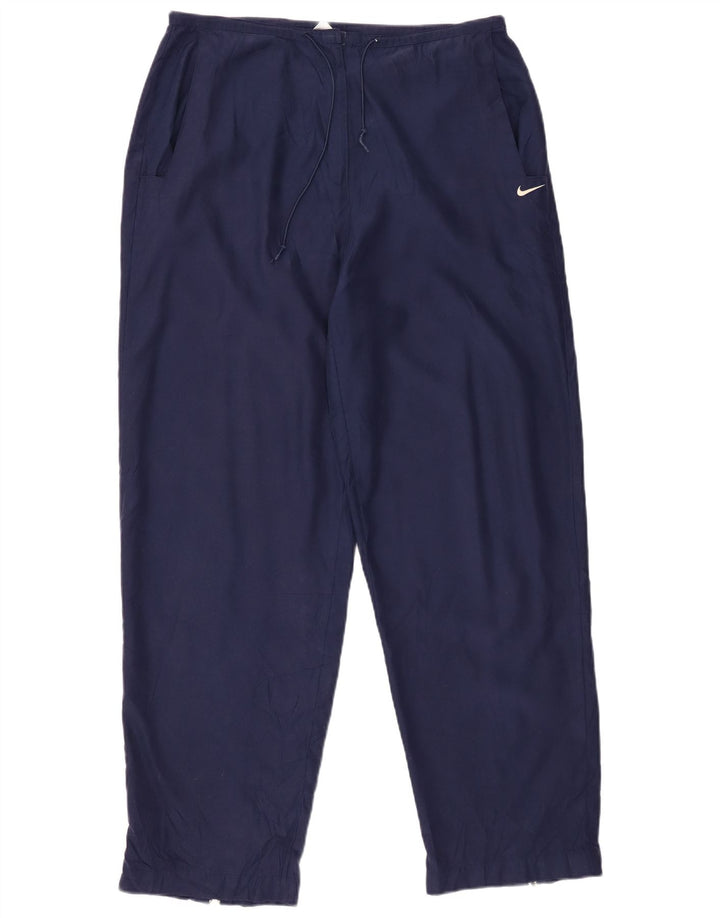 NIKE Pantalon décontracté fuselé pour femme US 12/14 Large W32 L30 Bleu marine