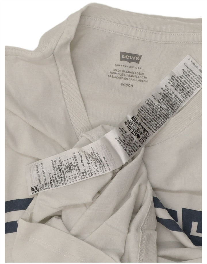 Levi's T-Shirt Graphique Homme Petit Blanc Coton