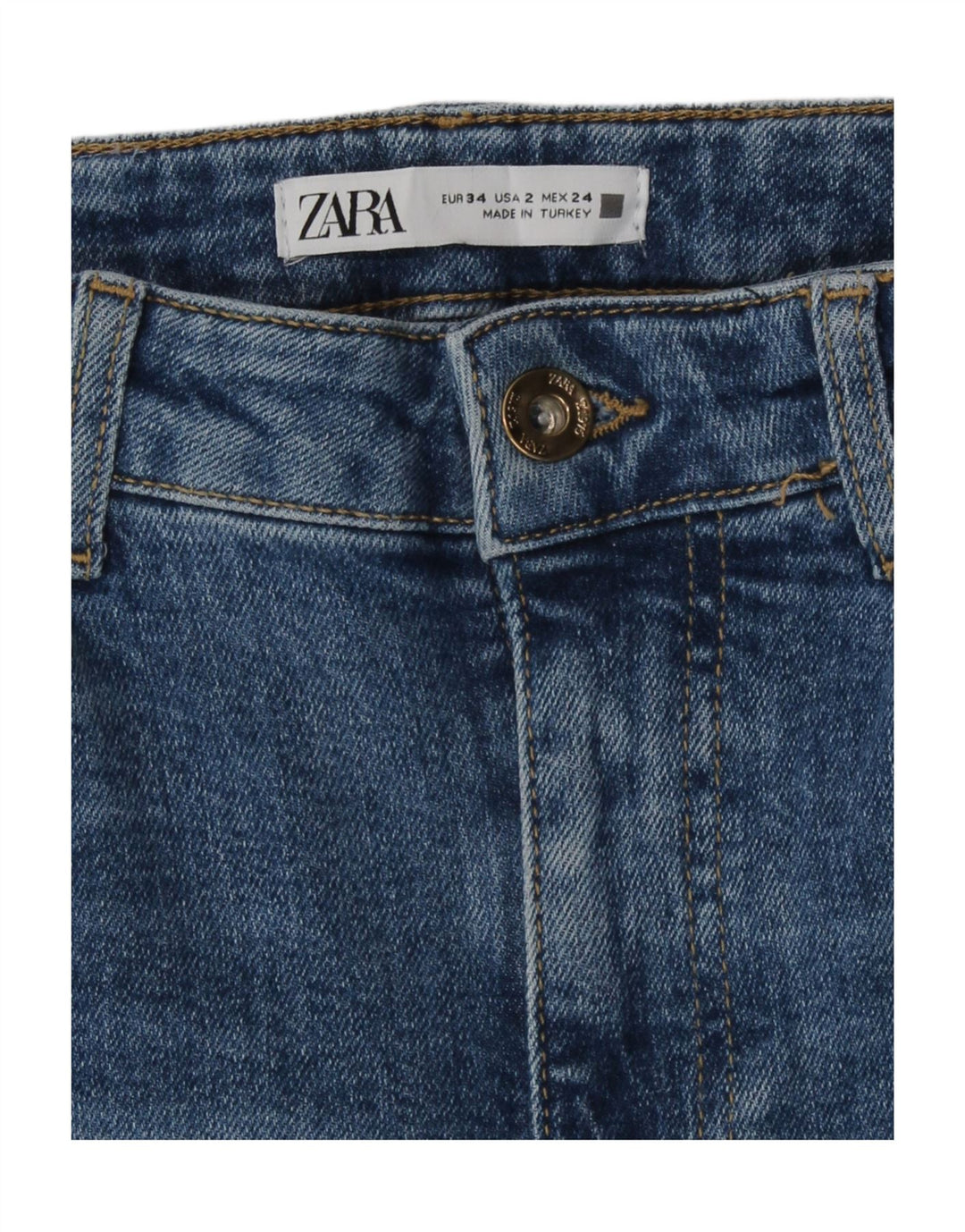 Zara Jean évasé pour femme EU 34 2XS W24 L31 Bleu