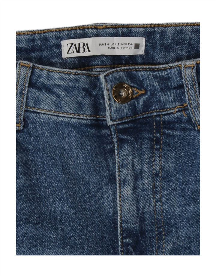 Zara Jean évasé pour femme EU 34 2XS W24 L31 Bleu
