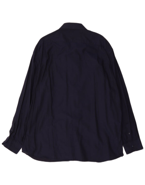 Roccobarocco Chemise Homme Taille 48 2XL Bleu Marine Coton
