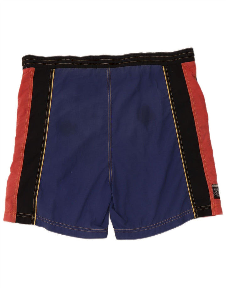 Lotto Short de bain graphique pour homme IT 46 Small Bleu marine en nylon color block