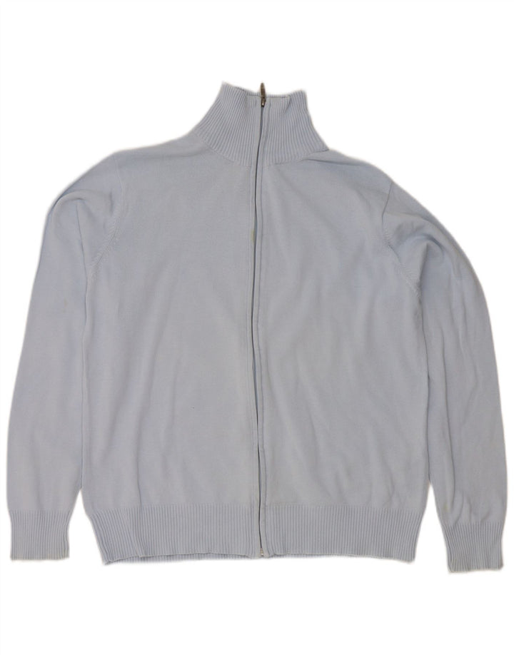 Zara Cardigan Homme Pull Large Bleu Coton