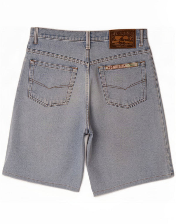 Vintage Womens Denim Shorts IT 48 XL W32 Bleu Coton