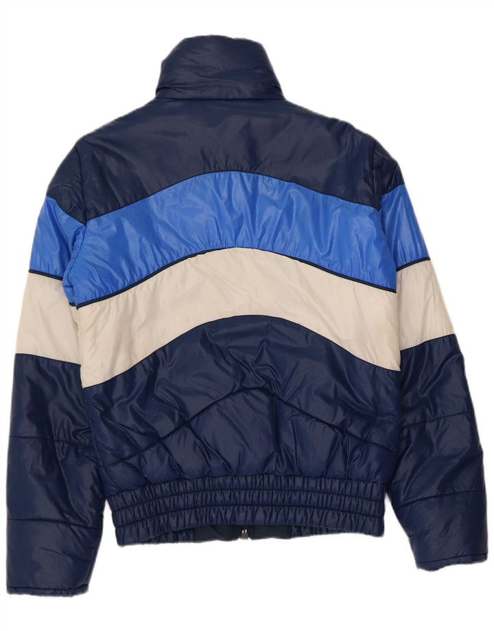 Belfe Veste matelassée IT 46 Small Bleu Marine Colourblock Polyamide