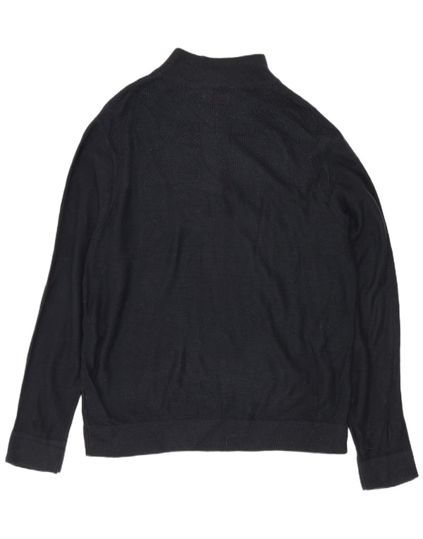 Pierre Cardin Pull col zippé homme XL noir acrylique