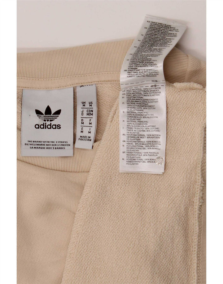 Adidas Sweat-shirt graphique pour homme en coton beige moyen