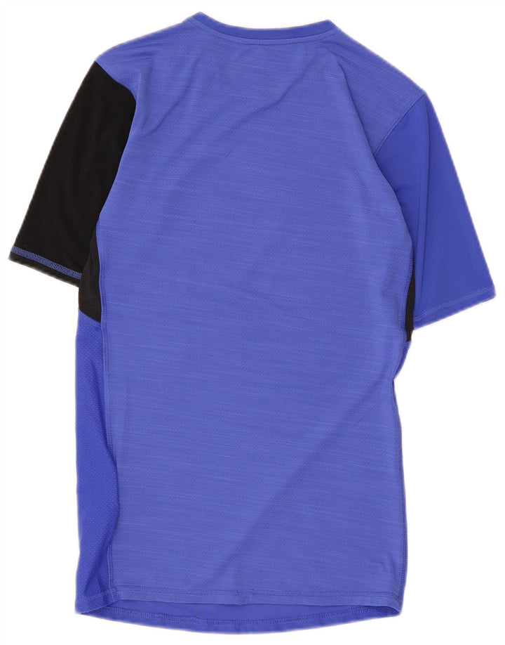 Reebok T-Shirt Femme UK 42 Bleu Moyen Colorblock Polyester