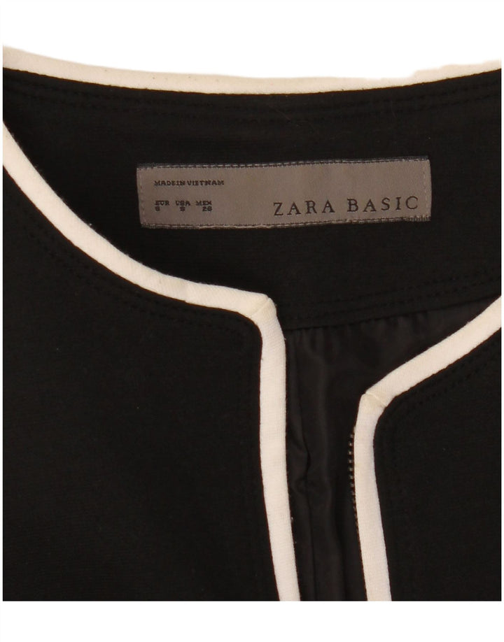 ZARA Femme Blazer Veste UK 10 Petit Noir