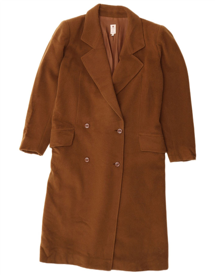 Ungaro Manteau Double Boutonnage Femme IT 42 Laine Vierge Marron Moyen