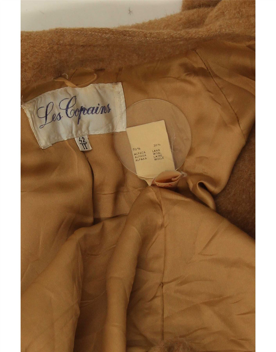 Les Copains Manteau Oversize Double Boutonnage Femme IT 42 Beige Moyen