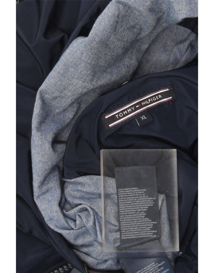 Tommy Hilfiger Veste coupe-vent pour homme UK 42 XL Bleu marine Polyester