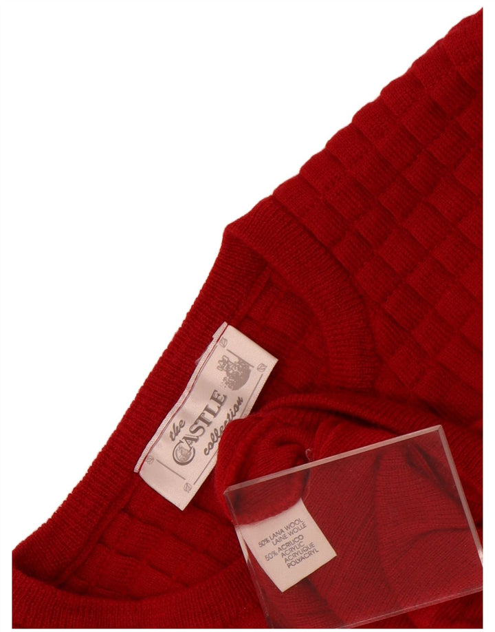 The Castle Collection Pull cardigan surdimensionné pour femme UK 14 Rouge moyen