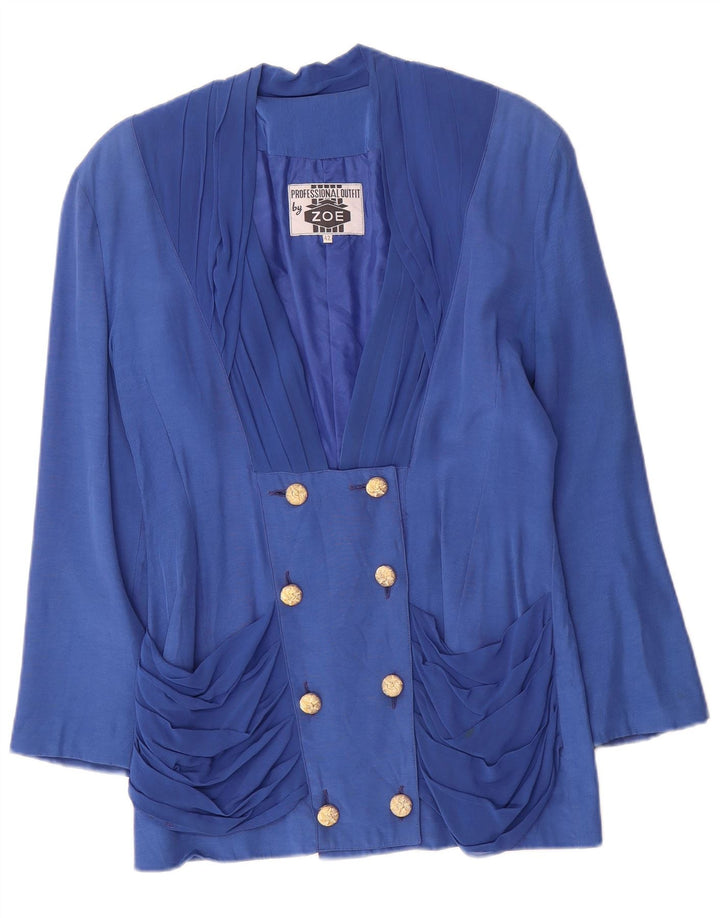 Zoe Femme Blazer Croisé Veste IT 42 Bleu Moyen Viscose