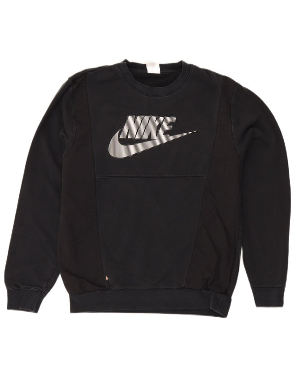 Nike Sweat-shirt graphique pour homme en coton color block Noir Taille S