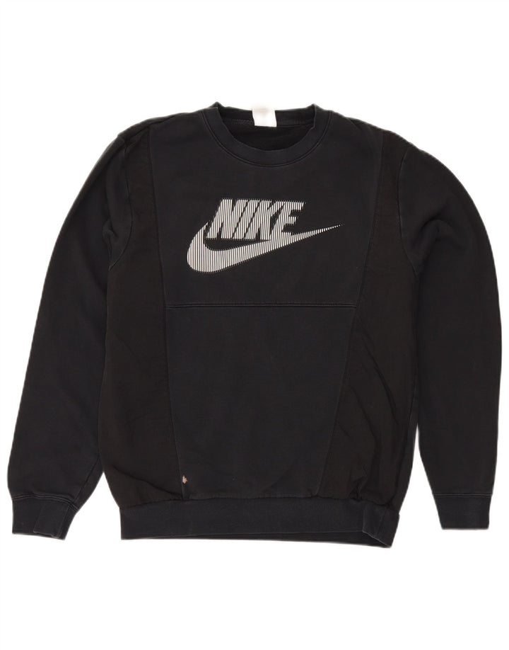 Nike Sweat-shirt graphique pour homme en coton color block Noir Taille S
