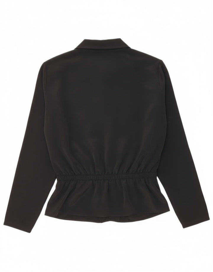 LOLA Chemisier à manches longues pour femme UK 12 Noir moyen