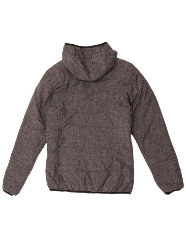 Ellesse Veste matelassée réversible à capuche pour femme UK 10 Small Grey Nylon
