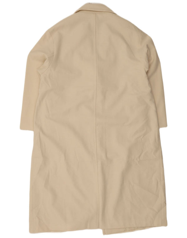 Zara Manteau Femme UK 20 2XL Blanc Polyester