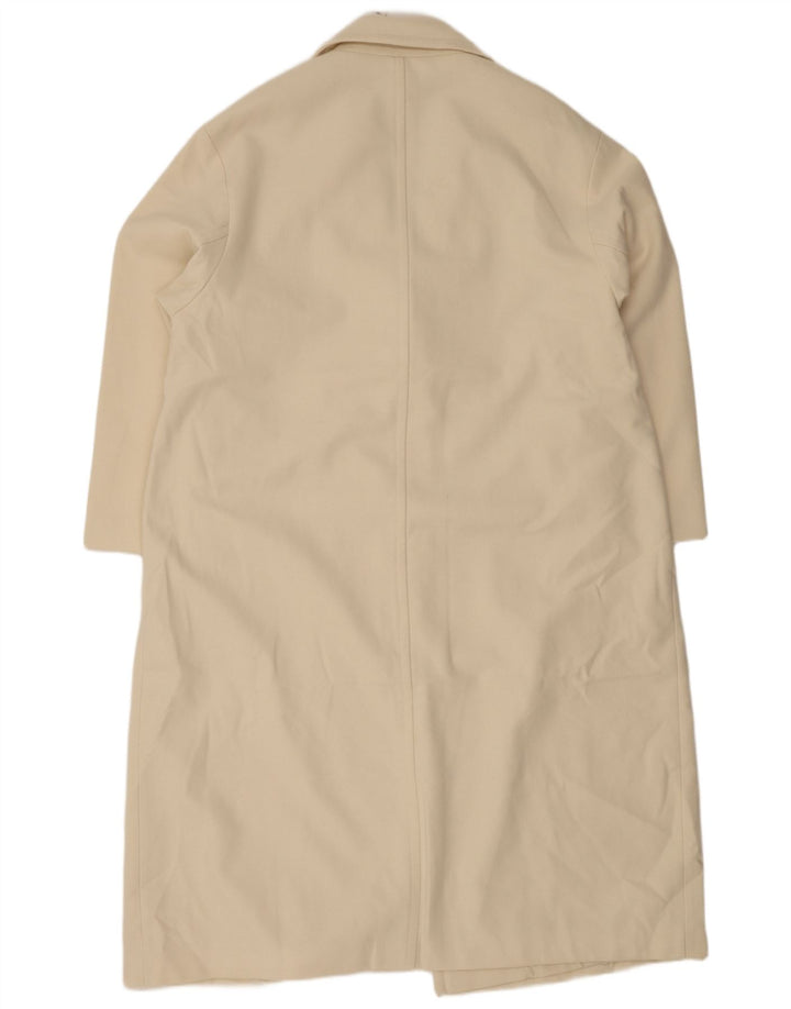Zara Manteau Femme UK 20 2XL Blanc Polyester