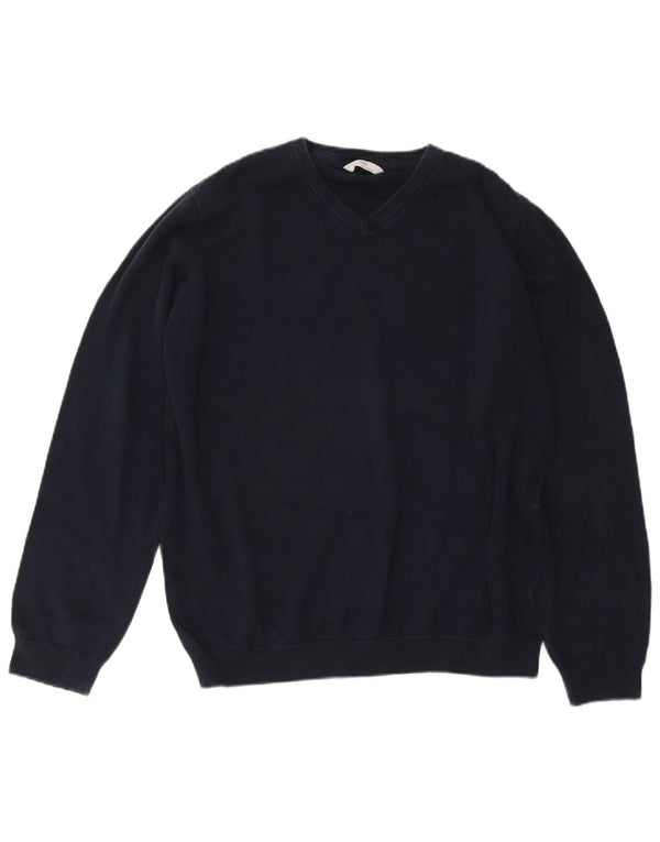Marks & Spencer Pull col V garçon 15-16 ans Bleu Marine Coton