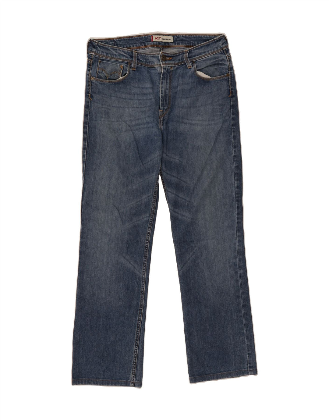 LEVI'S Womens 627 Straight Jeans W30 L28 Blue Cotton Vintage Levi's and Second-Hand Levi's from Messina Hembry 