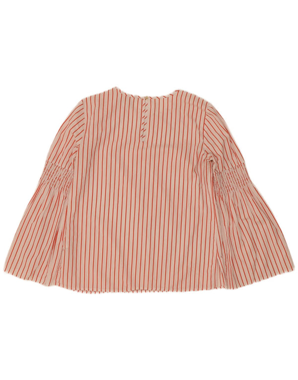 Michael Kors Chemisier à manches longues pour femme UK 10 Petit coton rayé rouge