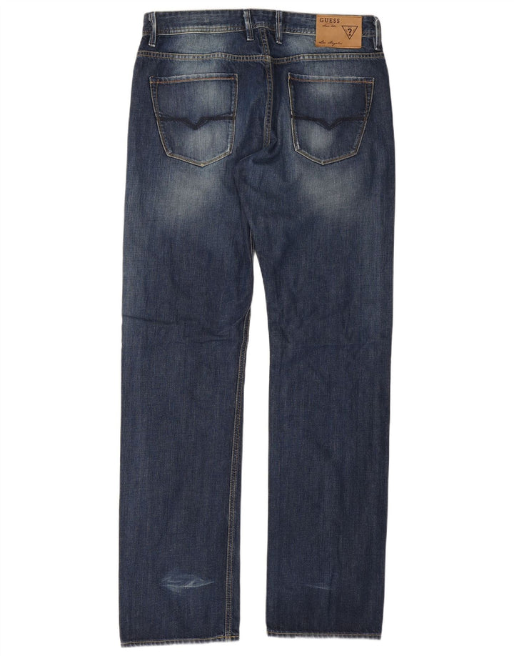 Guess Jean Rebel Regular Droit Homme W34 L34 Bleu
