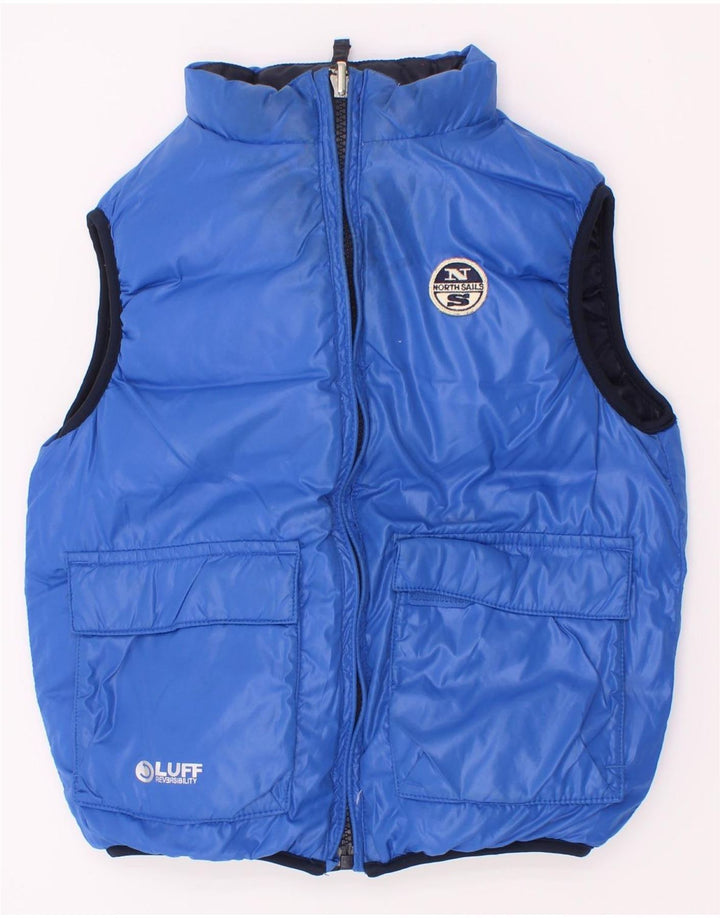 North Sails Gilet matelassé réversible pour garçon 3-4 ans Bleu marine Polyester